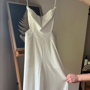 Elegant White Strapless Jumpsuit